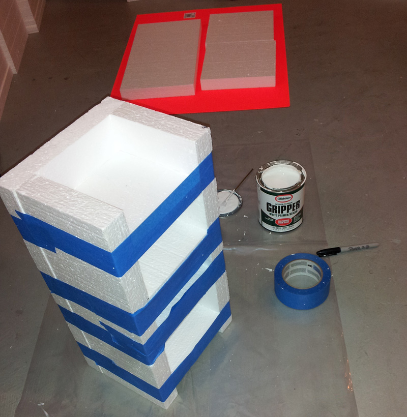 glueing styrofoam with glidden gripper